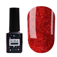 Изображение  Гель-лак Kira Nails №095 (насыщенный красный с микроблеском), 6 мл, Цвет №: 095