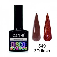 Изображение  Светоотражающий гель-лак Disco 3D flash CANNI №549 кофе с молоком, 7,3 мл, Цвет №: 549