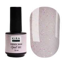 Изображение  Kira Nails French Base Opal 001 (opal), 15 ml