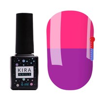Изображение  Термо гель-лак Kira Nails №T21 (светло-фиолетовый, при нагревании розовый), 6 мл, Цвет №: 021