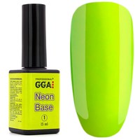 Зображення  База для гель-лаку GGA Professional Neon Base Gel Polish 15 мл № 01, Колір №: 001