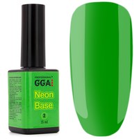 Изображение  База для гель-лака GGA Professional Neon Base Gel Polish 15 мл № 02, Цвет №: 002