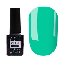 Изображение  Гель-лак Kira Nails №086 (зелено-бирюзовый, эмаль), 6 мл, Цвет №: 086