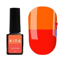 Изображение  Thermo gel polish Kira Nails No. T08 (muted red, acid-orange when heated), 6 ml, Color No.: 8