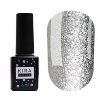 Изображение  Gel Polish Kira Nails 24 Karat No. 001 (silver with lots of sparkles), 6 ml, Color No.: 1