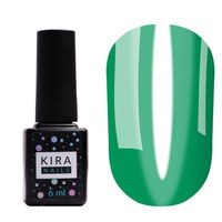 Зображення  Гель-лак Kira Nails Vitrage №V06 (зелений зеленка, вітражний), 6 мл, Цвет №: 006