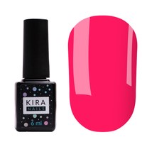 Изображение  Гель-лак Kira Nails №176 (теплый неоновый розовый, эмаль), 6 мл, Цвет №: 176