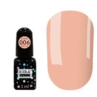Изображение  Gel Polish Kira Nails Mini No. 006 (pink-peach for jacket, enamel), 1 ml, Color No.: 6