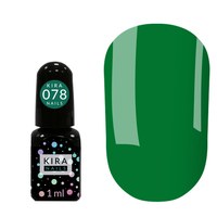 Зображення  Гель-лак Kira Nails Mini №078 (зелений, емаль), 1 мл, Колір №: 078