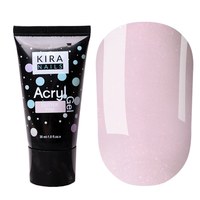 Зображення  Акрил-гель (полігель) для нарощування Kira Nails Acryl Gel - Glitter Pink, 30 г