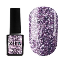 Изображение  Gel Polish Kira Nails Shine Bright No. 009 (lilac with sparkles), 6 ml, Color No.: 9