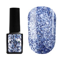 Изображение  Гель-лак Kira Nails Shine Bright №010 (голубой с блестками), 6 мл, Цвет №: 010