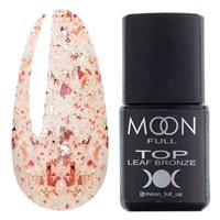 Зображення  Топ без липкого шару Moon Full Top Leaf Bronze, 8 мл, Об'єм (мл, г): 8