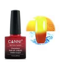 Изображение  Thermo gel polish CANNI 340 red - yellow, 7.3 ml, Color No.: 340