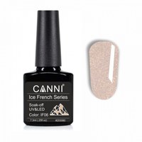 Изображение  Base coat Ice French base CANNI 06 beige translucent with holographic gloss, 7.3 ml, Volume (ml, g): 44992, Color No.: 6