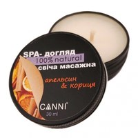 Изображение  SPA - свеча массажная для маникюра CANNI апельсин-корица, 30 мл, Аромат: апельсин-корица
