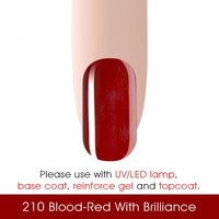 Изображение  Gel polish CANNI 210 blood red with shimmer, 15 ml, Volume (ml, g): 15, Color No.: 210