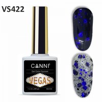 Зображення  Гель-лак CANNI VEGAS 422 чорний-фіолетовий, 7,3мл, Об'єм (мл, г): 7.3, Цвет №: 422