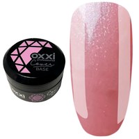 Изображение  Camouflage base for gel polish OXXI Cover Base 30 ml № 10 pale pink with silver shimmer, Volume (ml, g): 30, Color No.: 10
