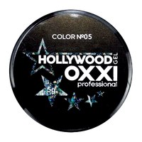 Изображение  Glitter gel OXXI Hollywood with a holographic effect 5 g, № 5 silver and light green mix, Color No.: 5