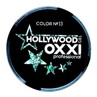 Изображение  Glitter gel OXXI Hollywood with holographic effect 5 g, № 13 green, Color No.: 13