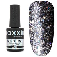 Изображение  Glitter gel polish Oxxi Star Gel 10 ml, No. 12 silver-black, Volume (ml, g): 10, Color No.: 12