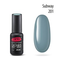 Изображение  Gel polish for nails PNB Gel Polish 4 ml, № 201, Volume (ml, g): 4, Color No.: 201