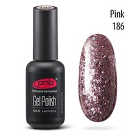 Изображение  Gel polish for nails PNB Gel Polish 8 ml, № 186, Volume (ml, g): 8, Color No.: 186