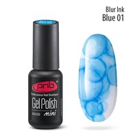 Изображение  Аква-чернила для дизайна ногтей PNB Blur ink 4 мл, № 01 Blue