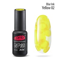 Зображення  Аква-чорнило для дизайну нігтів PNB Blur ink 4 мл №02 Yellow