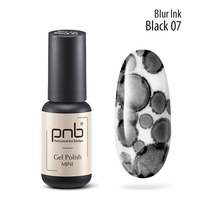 Изображение  Аква-чернила для дизайна ногтей PNB Blur ink 4 мл, № 07 Black