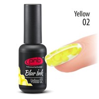 Зображення  Аква-чорнило для дизайну нігтів PNB Blur ink №02 Yellow