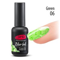 Зображення  Аква-чорнило для дизайну нігтів PNB Blur ink №06 Green