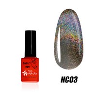 Зображення  Гель-лак для нігтів Nails Molekula Holographic Cat`s Eye 6 мл № HC03, Об'єм (мл, г): 6, Цвет №: HC03