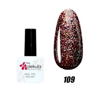 Изображение  Nails Molekula Gel Polish 11 ml, No. 109 Sparkling Burgundy, Volume (ml, g): 11, Color No.: 109