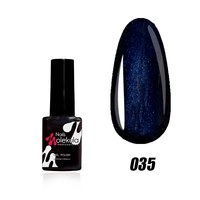 Зображення  Гель-лак для нігтів Nails Molekula Gel Polish 6 мл №35 Темно-синій перламутр, Об'єм (мл, г): 6, Цвет №: 035