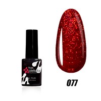 Изображение  Nails Molekula Gel Polish 6 ml, № 077 Red with sparkles, Volume (ml, g): 6, Color No.: 77