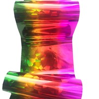 Зображення  Фольга Molekula перебивна (кольорова веселка, бите скло) 1 м