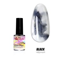 Зображення  Акварельне чорнило для дизайну нігтів Nails Molekula 6 мл, BLACK