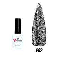 Зображення  Гель лак для нігтів Nails Molekula Flash Effect 8.5 мл, № F02, Об'єм (мл): 8.5, Колір №: F02