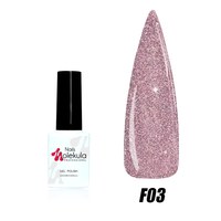 Зображення  Гель лак для нігтів Nails Molekula Flash Effect 8.5 мл, № F03, Об'єм (мл): 8.5, Колір №: F03
