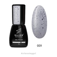 Изображение  Gel polish for nails Siller Professional Art Eggs No. 01 (gray with crumbs), 8 ml, Color No.: 1