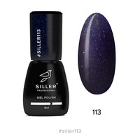 Изображение  Gel polish for nails Siller Professional Classic No. 113 (deep blue with microshine), 8 ml, Volume (ml, g): 8, Color No.: 113