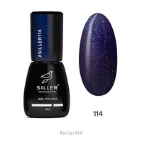 Изображение  Гель-лак для ногтей Siller Professional Classic №114 (фиолетовое вино с микроблеском), 8 мл, Объем (мл, г): 8, Цвет №: 114