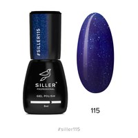 Изображение  Gel polish for nails Siller Professional Classic No. 115 (dark sapphire with sparkles), 8 ml, Volume (ml, g): 8, Color No.: 115