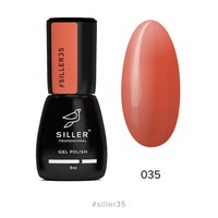 Зображення  Гель-лак для нігтів Siller Professional Classic №035 (оранжево-червоний), 8 мл, Цвет №: 035
