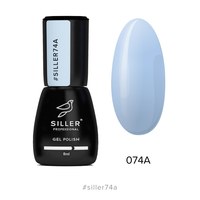 Зображення  Гель-лак для нігтів Siller Professional Classic №074А (блакитний фарфор), 8 мл, Об'єм (мл, г): 8, Цвет №: 074А