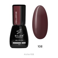 Зображення  Гель-лак для нігтів Siller Professional Classic №108 (винний), 8 мл, Об'єм (мл, г): 8, Цвет №: 108