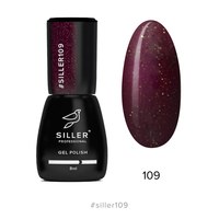 Изображение  Гель-лак для ногтей Siller Professional Classic №109 (винный с микроблеском), 8 мл, Объем (мл, г): 8, Цвет №: 109