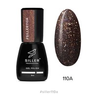 Изображение  Гель-лак для ногтей Siller Professional Classic №110А (рыже-коричневый с микроблеском), 8 мл, Объем (мл, г): 8, Цвет №: 110А